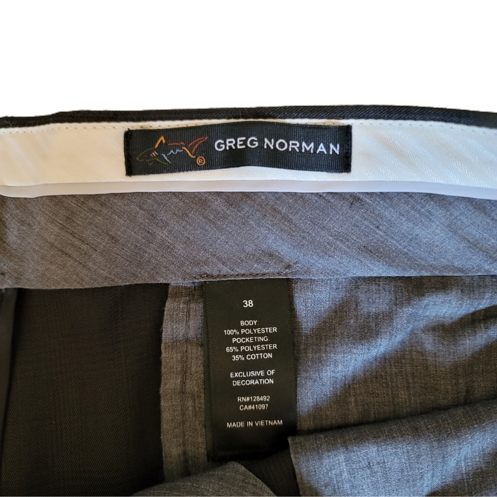 Greg Norman Shorts Mens 38 Black Plaid Golf Flat Front - Picture 4 of 4
